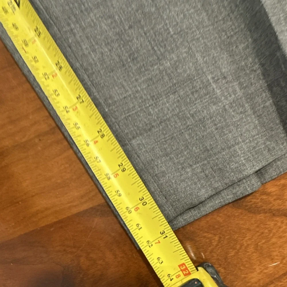 Lauren Ralph Lauren Men's Gray Wool Dress Pants Pleated Classic Straight 42/32